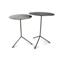 Bijzettafel geribbeld zwart Ivy - set/2