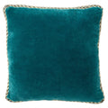 Dutch Decor Manoe - Kussen 45x45 cm - Jute rand - Deep Lake - Blauw
