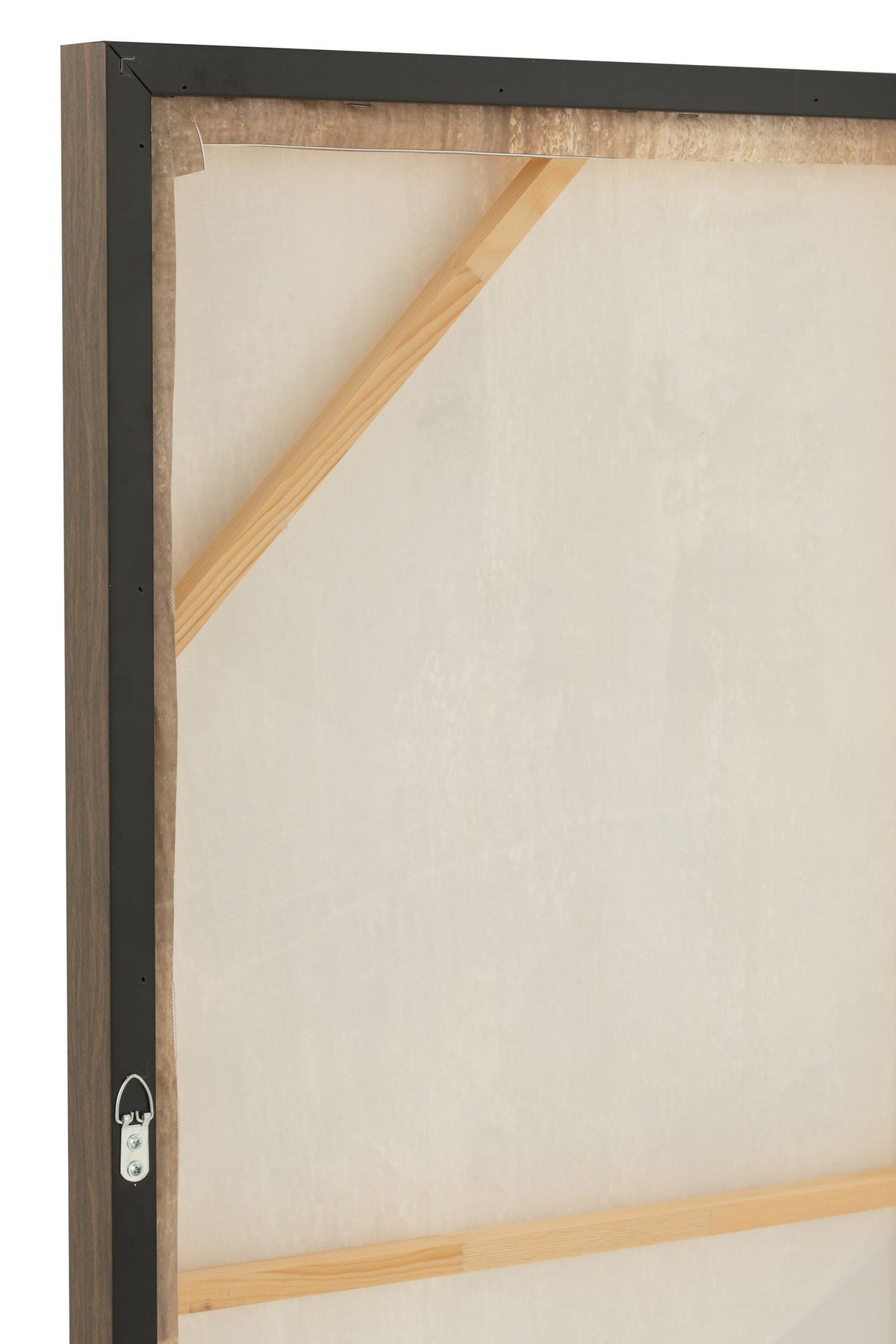 J-Line wanddecoratie Rechthoek Gaya - canvas - taupe/donkerbruin