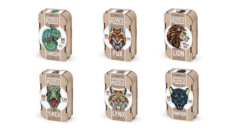 Eco Wood Art (EWA) Houten Legpuzzel Panter/ Panther Size M, 1904, 31x28x0,5cm