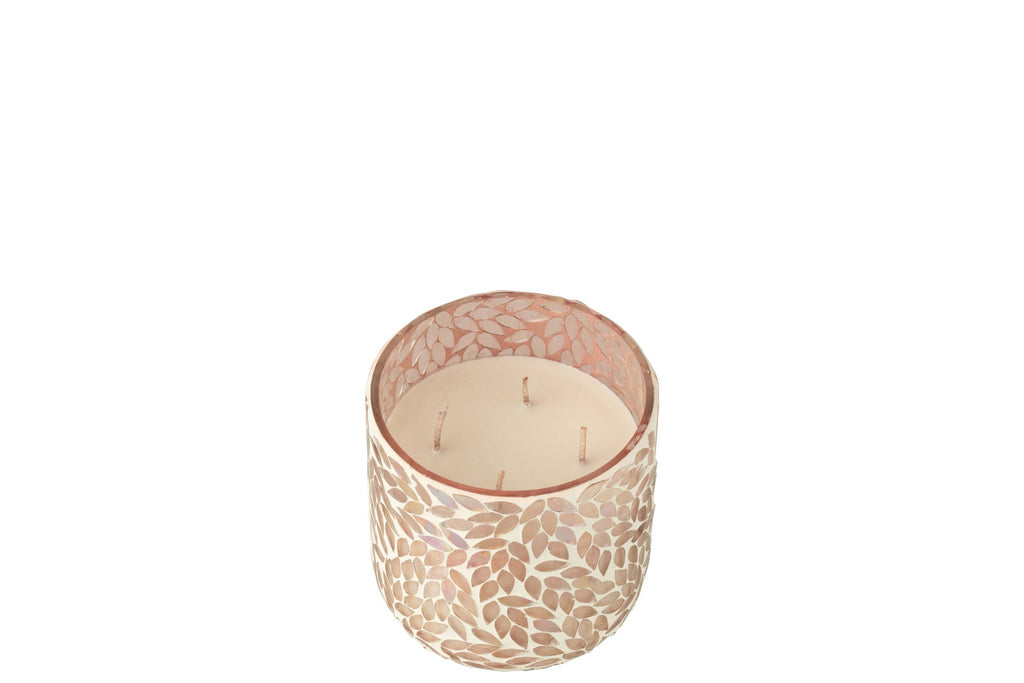 J-Line geurkaars Tender Rose - glas - roze - medium - 70U