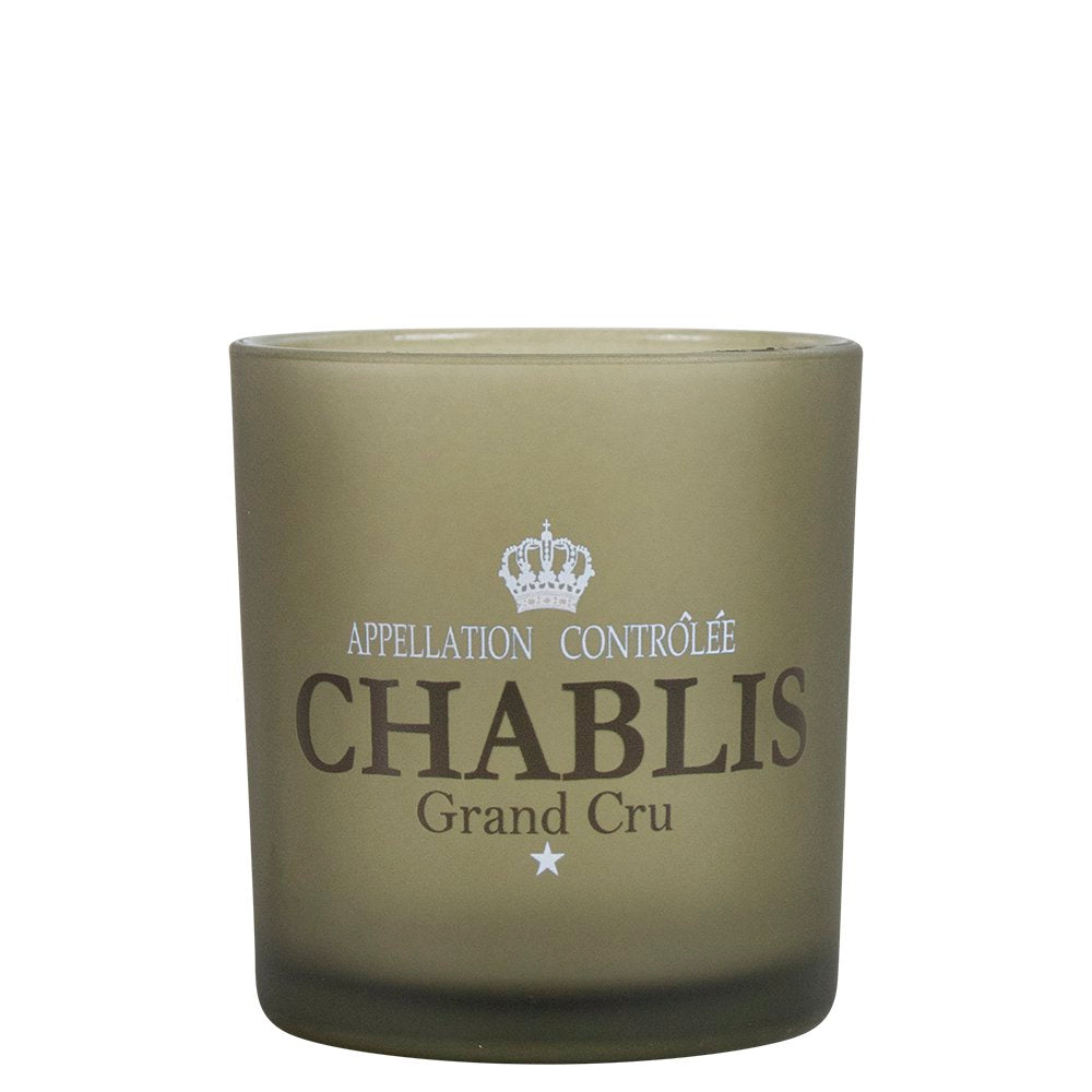 Theelichthouder wijn chablis taupe small 8cm