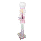 Kerstdecoratie Beeld Notenkraker 13x11x47 cm Roze Kunststof