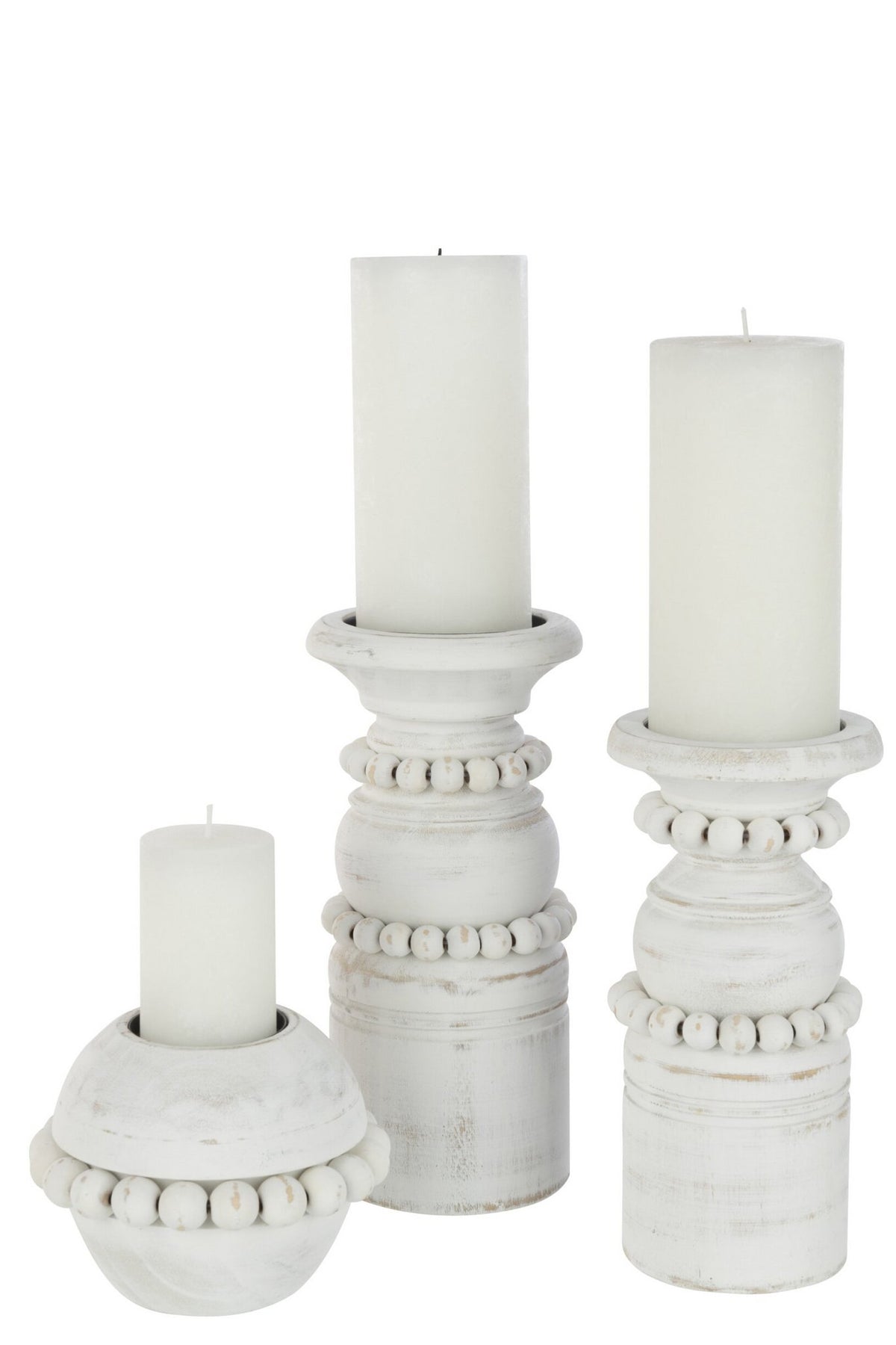 J-Line kaarshouder Pila - metaal - wit - large