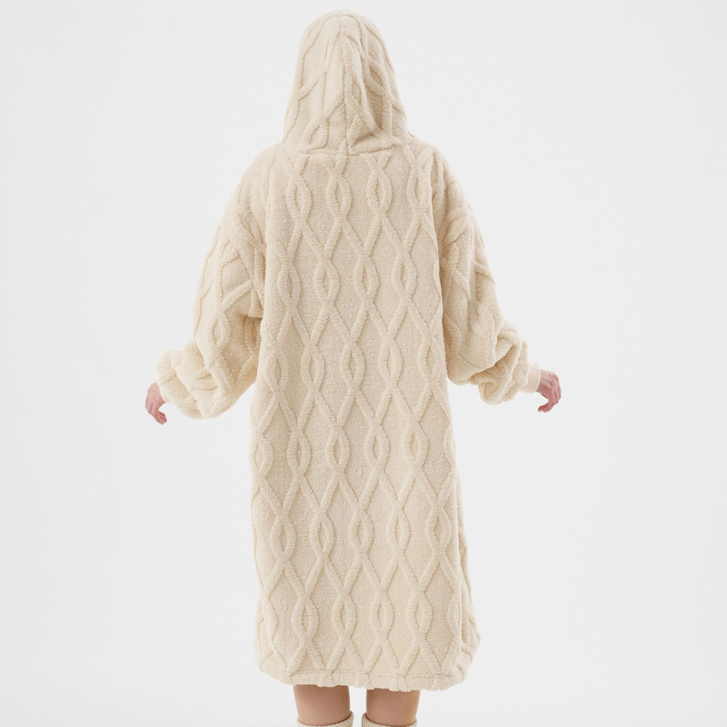 Textino Rosetta - hoodie 70x110 cm - Hoodiedeken - Volwassene - Bone White - Wit
