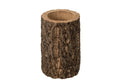 J-Line bloempot Boomstam - hout - naturel - large