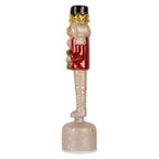 Kerstdecoratie Beeld 10x10x37 cm Rood Glas