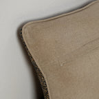 Grijs getextureerd lumbaal katoenen kussen 60x35 cm
