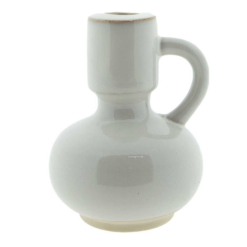 Kandelaar 14 cm Beige Porselein Kaarsenstandaard