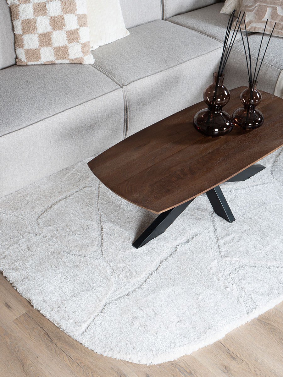 Vloerkleed Macy Creme - Rounded Corners 160 x 230 cm