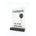 Decoplaatje - Loslassen - met houder