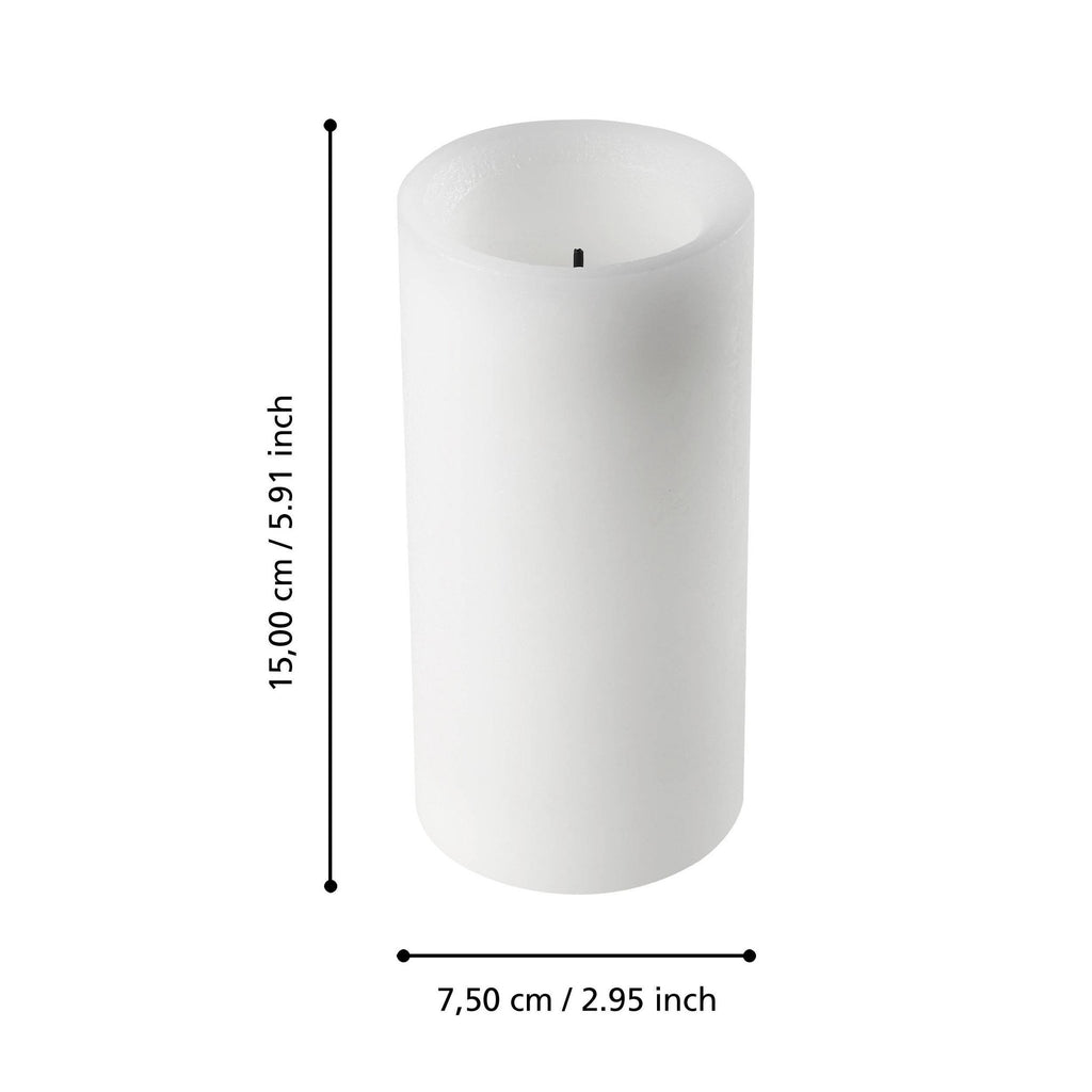 LED Kaars Otobe Wit 8x15 cm