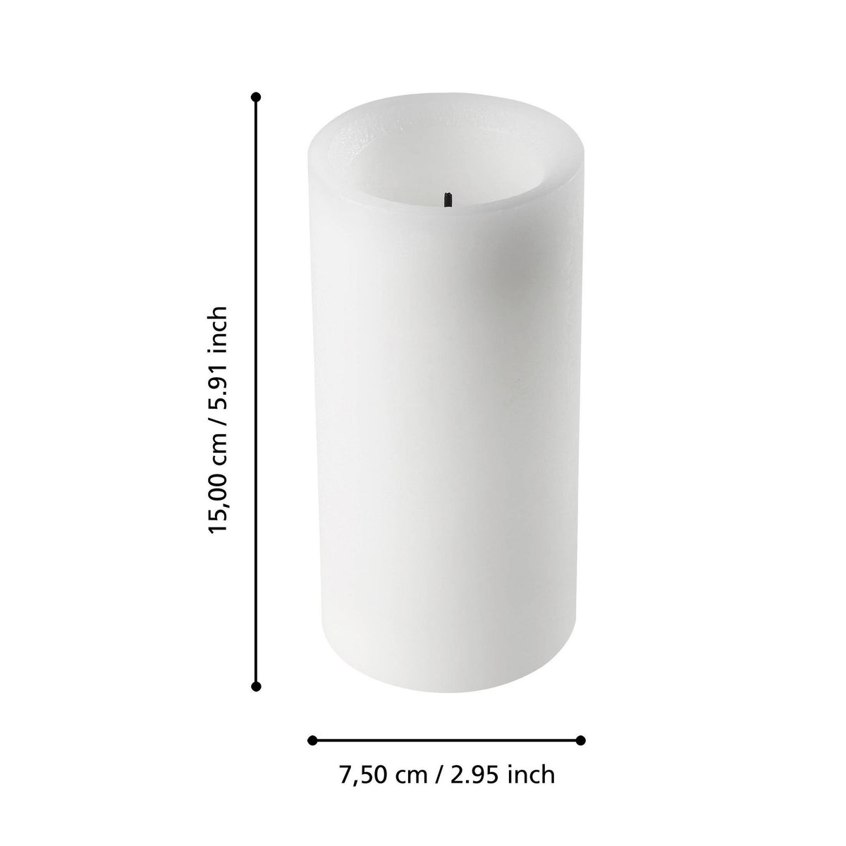 LED Kaars Otobe Wit 8x15 cm