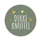 Etiketten – Dikke Knuffel – Olijf Groen – 250 Stuks