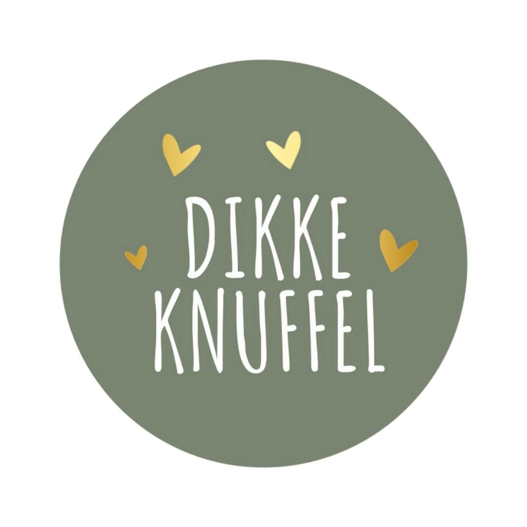 Etiketten – Dikke Knuffel – Olijf Groen – 250 Stuks