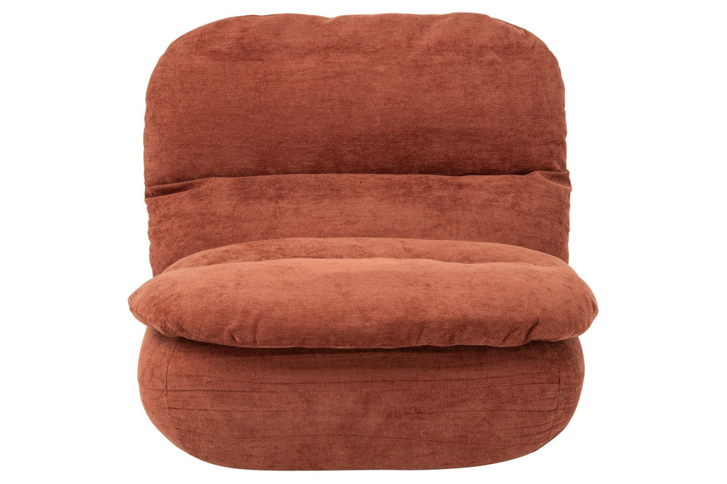 J-Line Gecomprimeerde chaise longue - schuim - roest