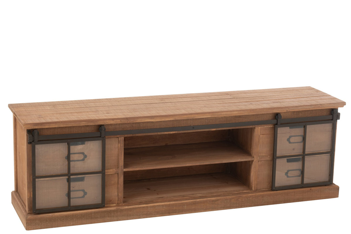 J-Line tv-kast Mia - dennenhout - naturel