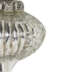 Decoratie bal gewei zilver 8cm