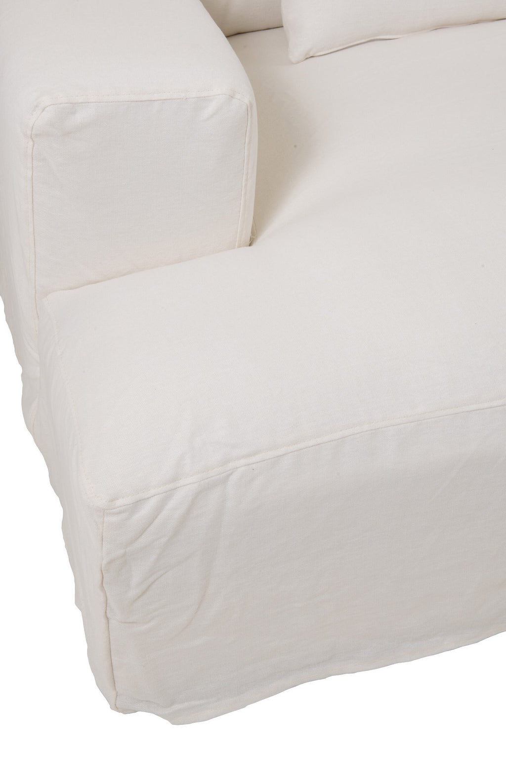 J-Line Hoes Voor Zetel+9 Kussens Diep Monaco Linnen Xxl Marshmallow Wit