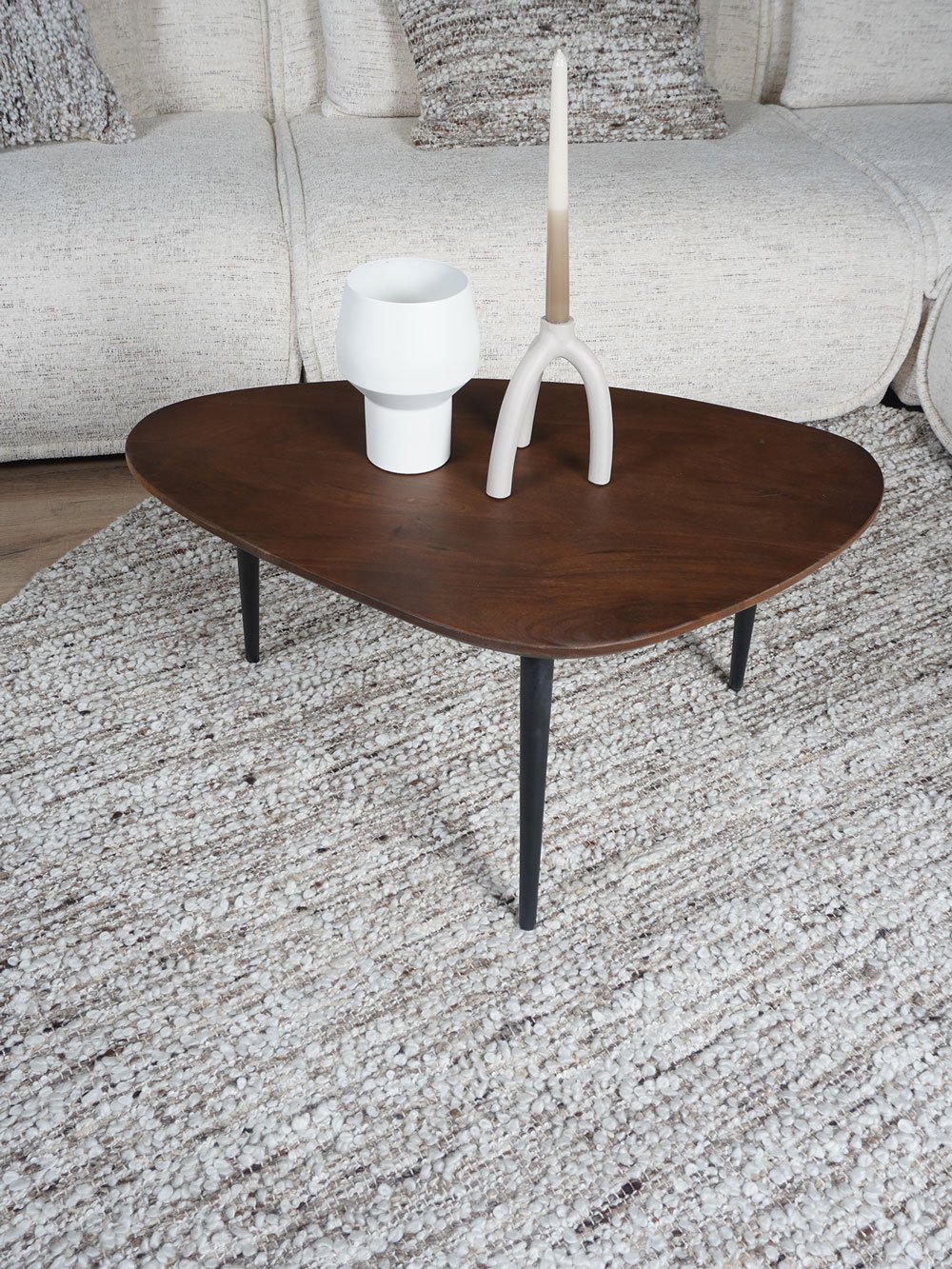 Vloerkleed Mica Beige Rond ø200 cm
