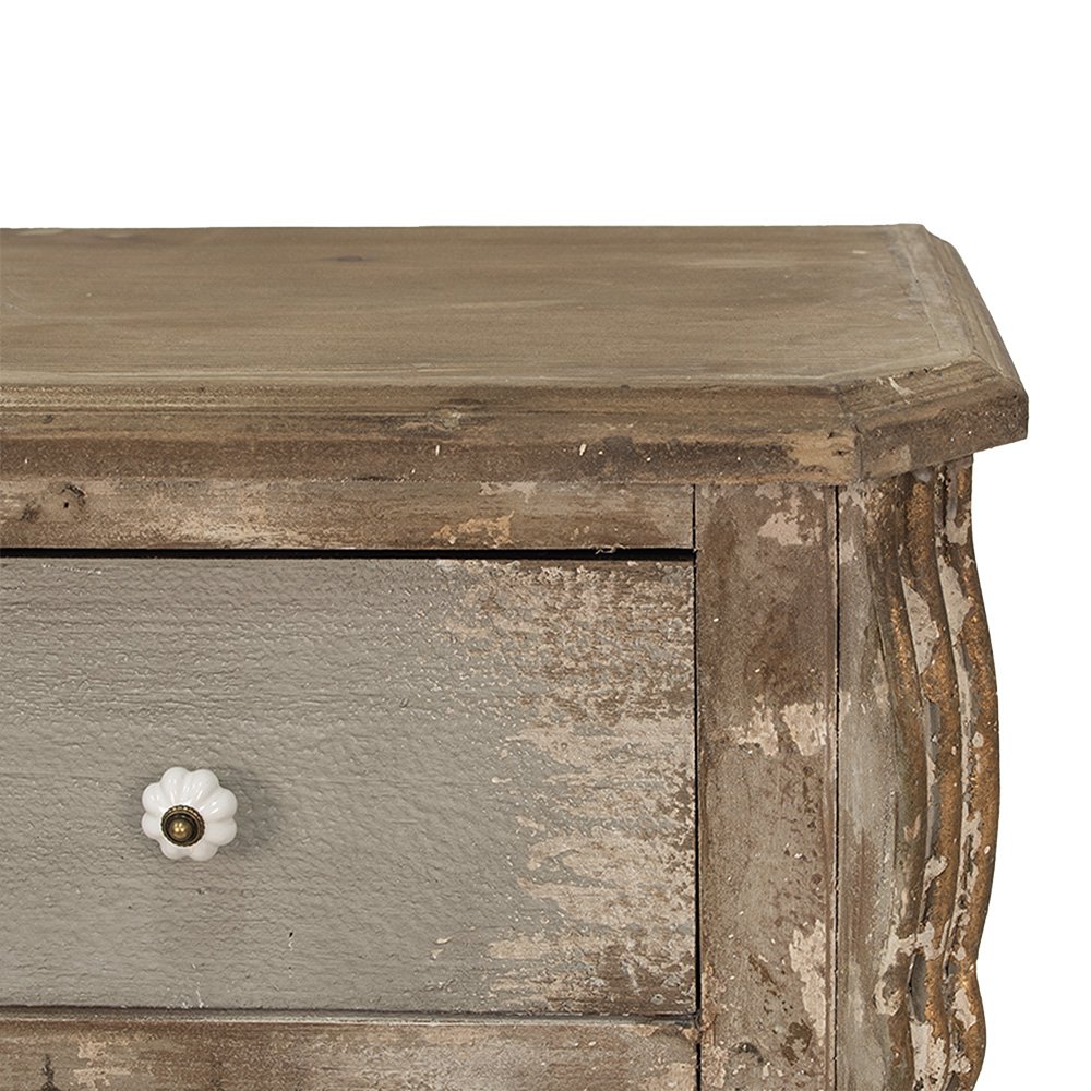 Dressoir 92x40x86 cm Bruin Beige Hout Ladekast