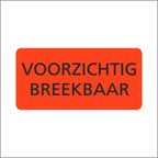 Breekbaar verzend etiketten - rol van 500