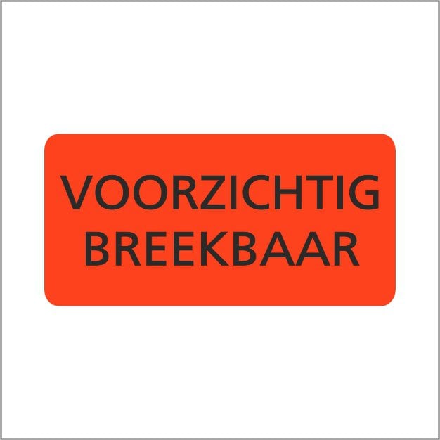 Breekbaar verzend etiketten - rol van 500