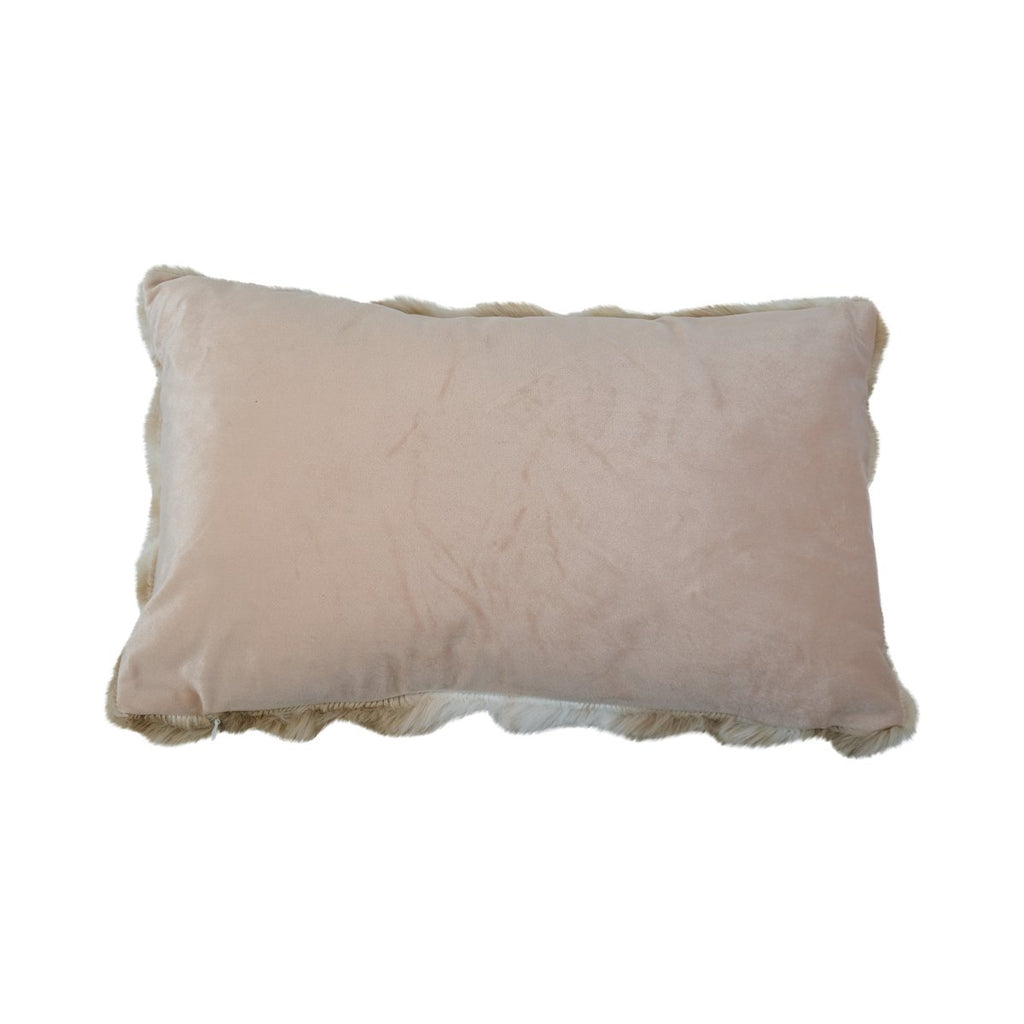 Half kussen teddy bubble beige 30x50cm
