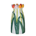 Vaas Keramiek tulpen wit multi h24 d12cm