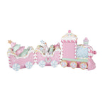 Kerstdecoratie Beeld Trein 45x12x19 cm Roze Kunststof
