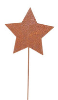 Metalen ster op pick 6st 35x14cm roest