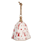 Kerstdecoratie Beeld Bel Ø 24x24 cm Wit Metaal