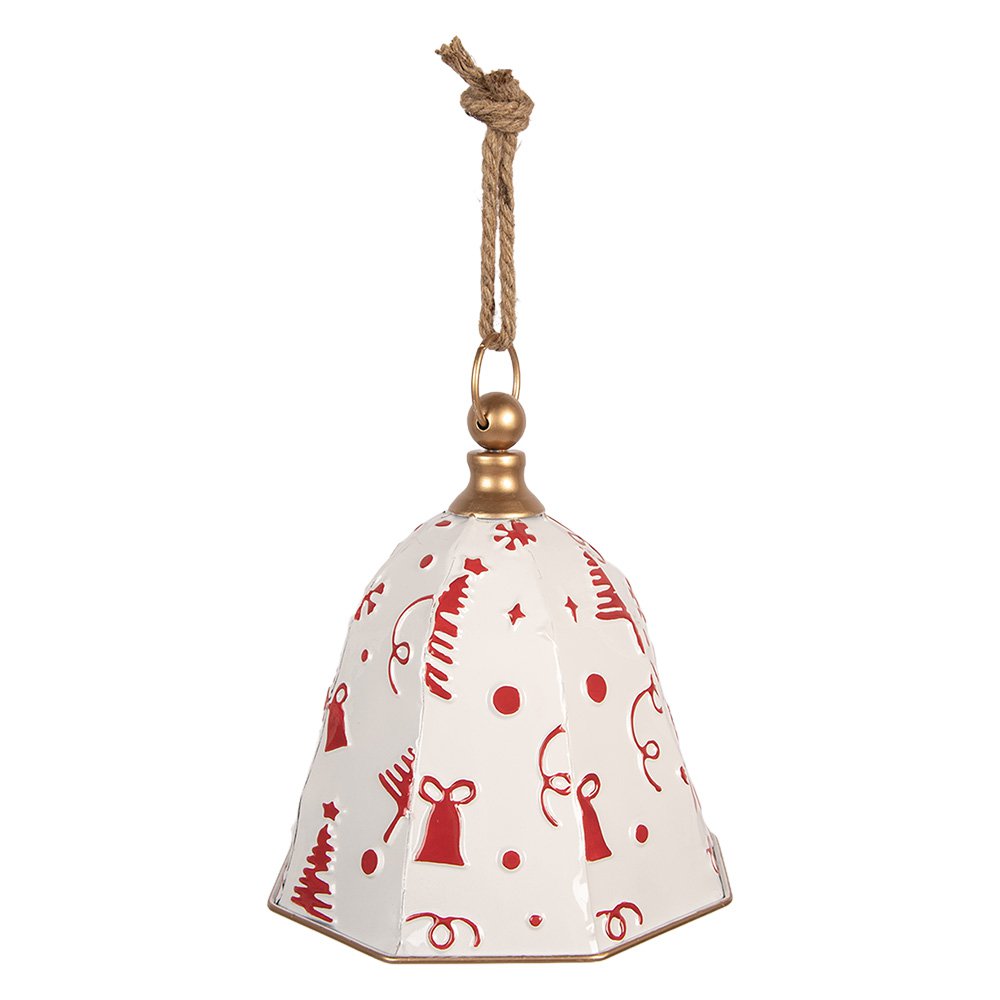 Kerstdecoratie Beeld Bel Ø 24x24 cm Wit Metaal