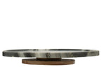 J-Line plateau Draaiend Marmer - steen - zwart/grijs