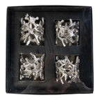 Servet Ring gewei zilver 4x5cm (set of 4)