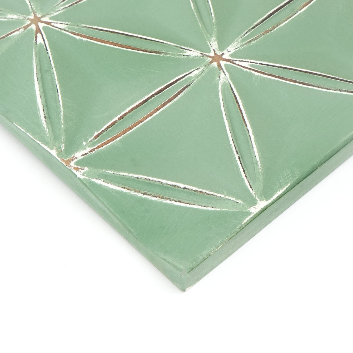Groen diamant geometrisch diamanten wandpaneel voor modern interieur