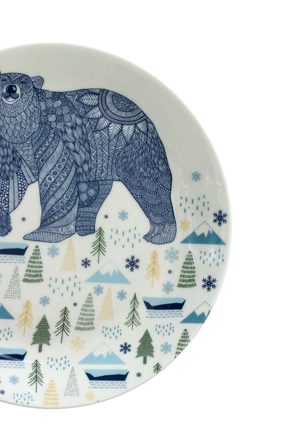 Wandbord | Fijn China dier illustratief | 8" diameter, beer