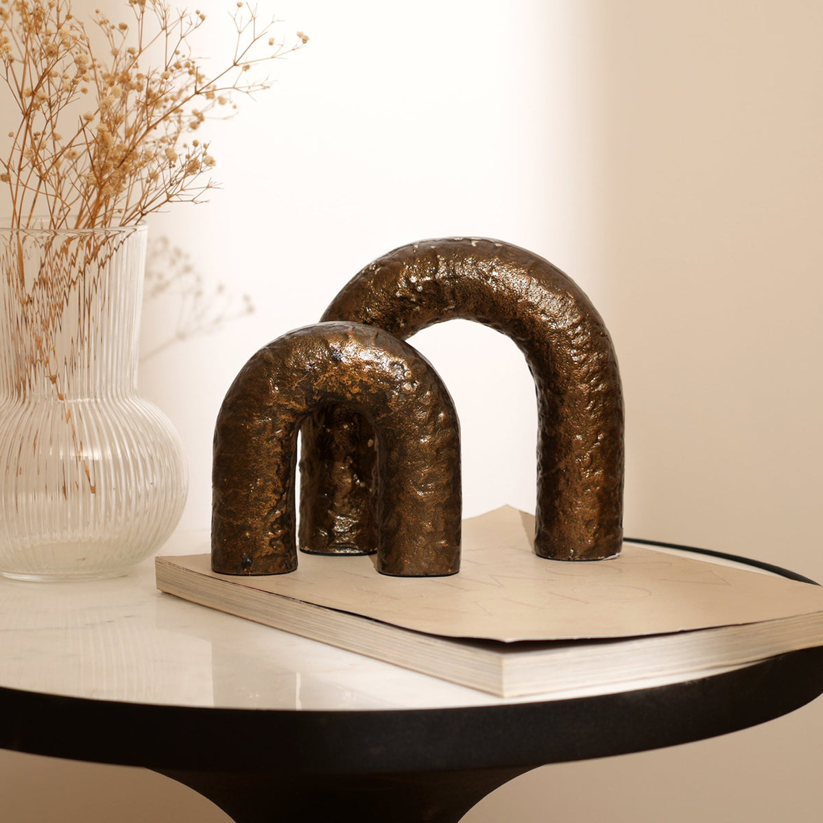 Modern aluminium boogsculptuur – decor met poedercoating