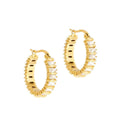 Hoops Oorbellen met strass steentjes