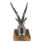 Beeld Hert 18 cm Zilverkleurig Aluminium