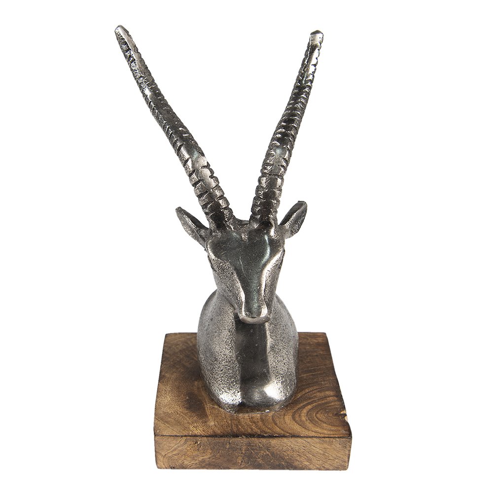 Beeld Hert 18 cm Zilverkleurig Aluminium