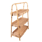Rek Bruin, Rotan en IJzer 50x23x70 cm