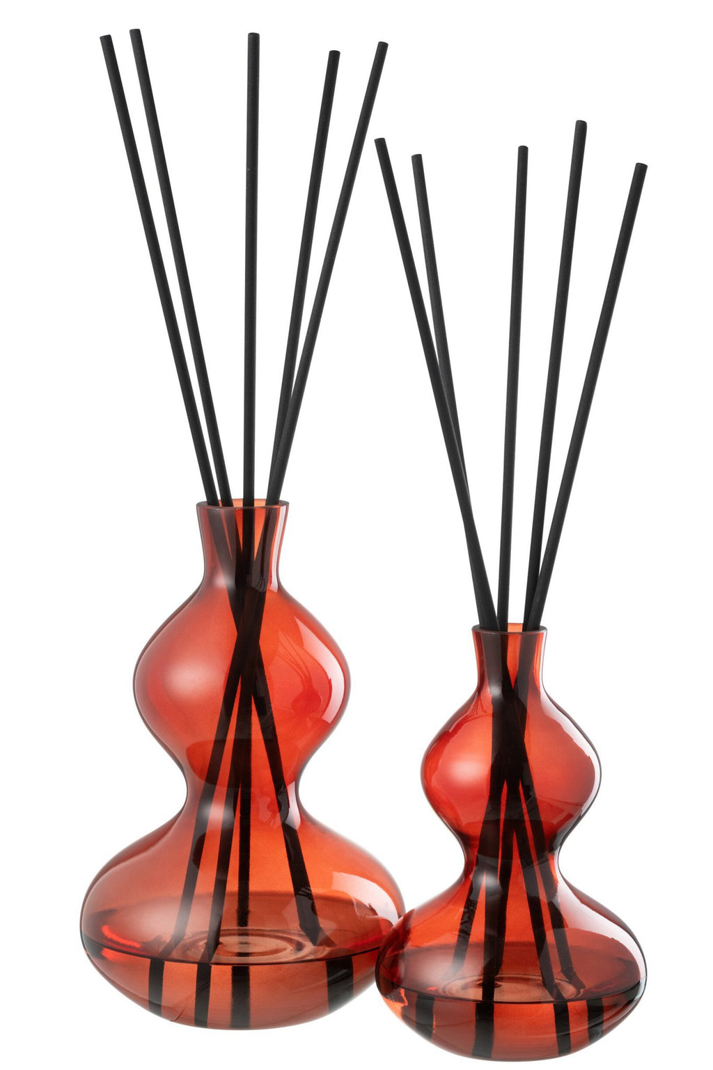 J-Line geurolie olijf- & frank wierook - glas - rood - groot