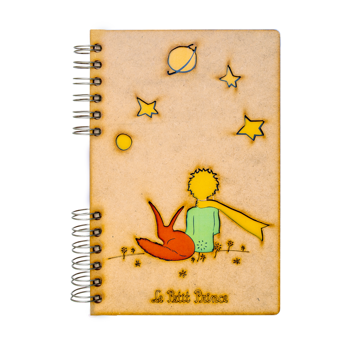 Duurzaam Houten Notitieboek – Komoni – Le Petit Prince - Star – Gerecycled papier
