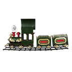 Kerstdecoratie Beeld Trein 77x15x31 cm Groen Metaal