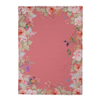 Theedoek 50x70 cm Roze Katoen Bloemen