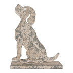 Decoratie Beeld Hond 20x8x24 cm Grijs Metaal