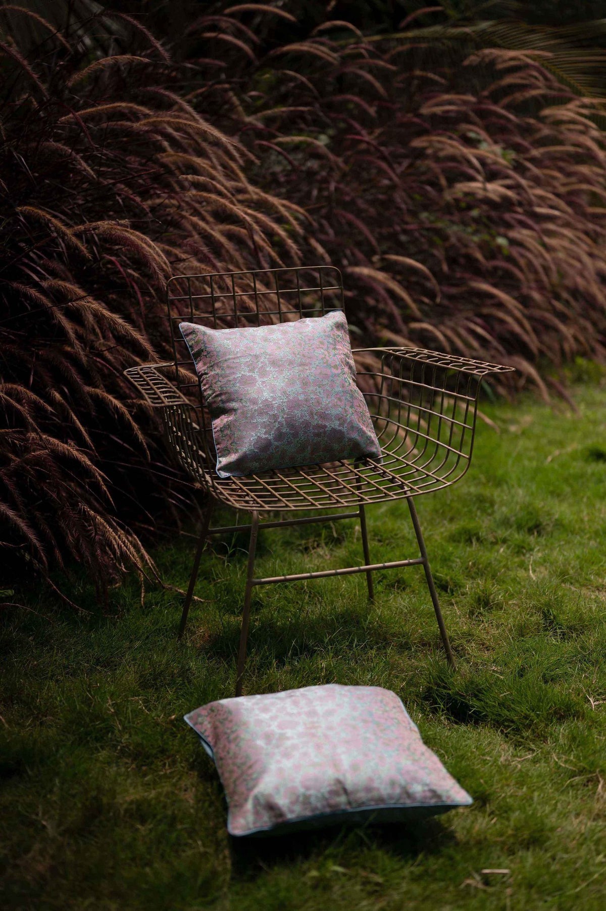 Handgeweven jacquard kussenhoes - Zijdekatoen