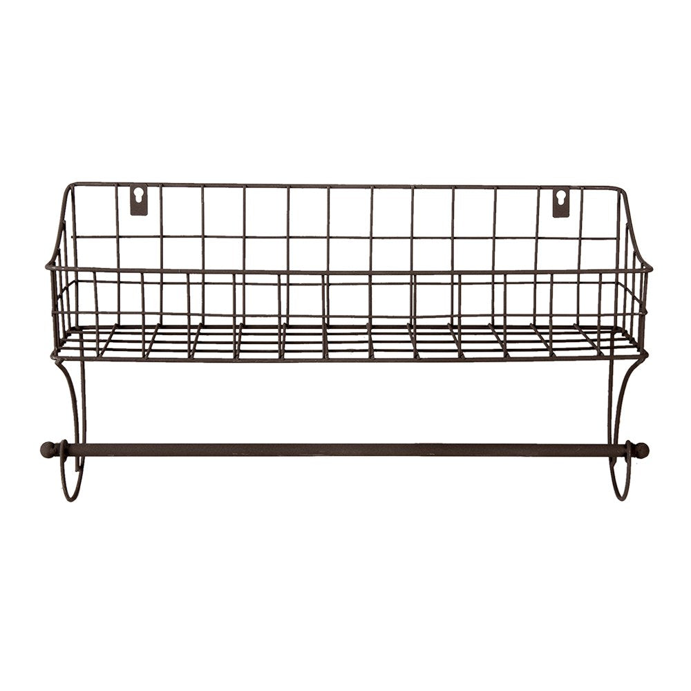 Handdoekhouder 44x12x25 cm Bruin IJzer Handdoekhaak
