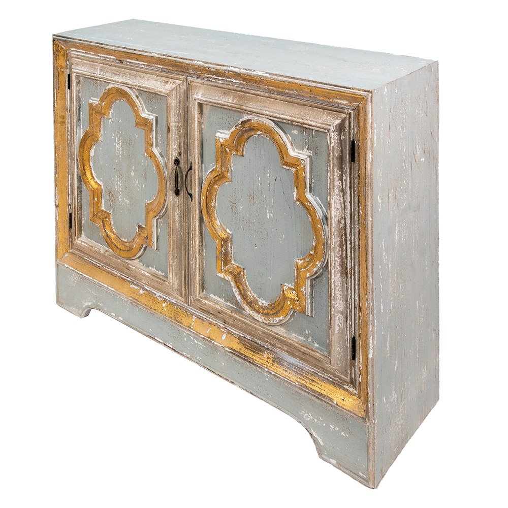 Dressoir Beige Grijs, Hout 120x38x91 cm